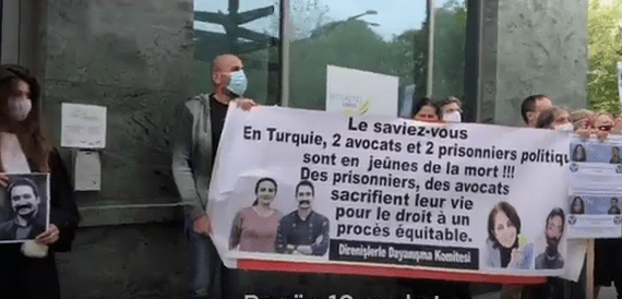 Brüksel’deki Meslektaşları, Ebru Timtik ve Aytaç Ünsal için Eylem Yaptı