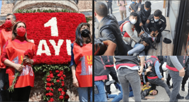 Taksim'de Sendikalardan Temsili 1 Mayıs: Ara Sokaklarda Yüzlerce Gözaltı 7 Untitled design (15)