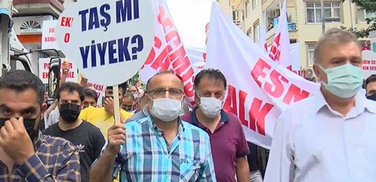 Pazarcılar Yürüyüş Yaptı: Taş Mı Yiyek?