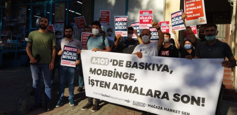 Kod-46 ile İşten Atılan A101 İşçisi için Esenyurt’ta Eylem