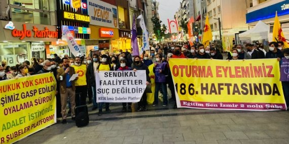 KESK ile Eğitim Sen, Tutuklamalara ve KHK’larla İhraca Karşı Sokaktaydı
