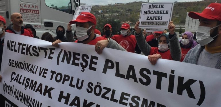 Nelteks İşçilerinden Sendika Düşmanlığına Karşı Eylem