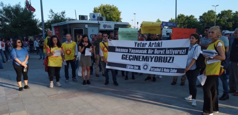 Eğitim Emekçilerinden Geçinemiyoruz Eylemi ve Sendikalara Birlik Çağrısı