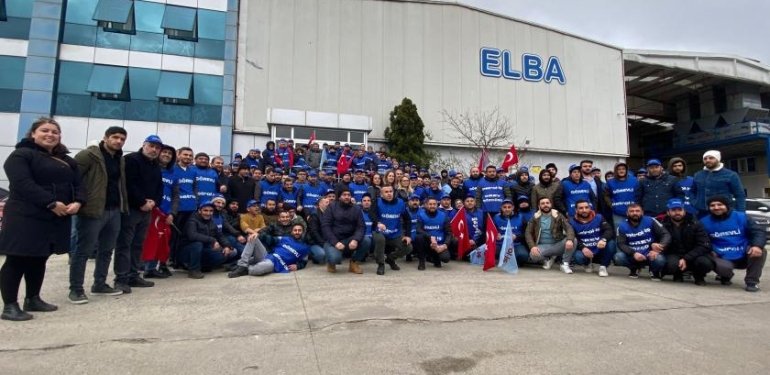Elba Bant İşçileri Greve Çıktı
