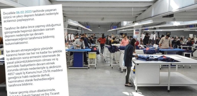Malatya’da Depremzede İşçilere Tazminatsız İşten Atma Tehdidi