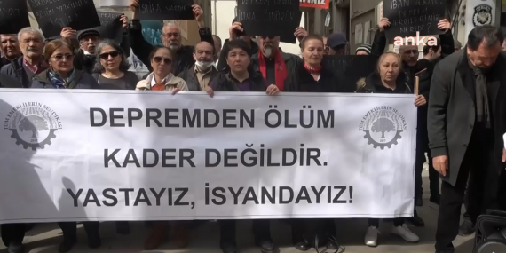 Tüm Emeklilerin Sendikası: Depremden Ölüm Kader Değil! Yastayız! İsyandayız!