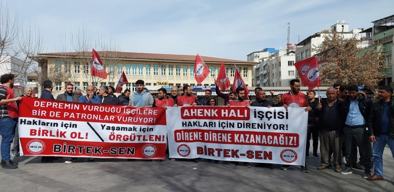 BİRTEK-SEN’den Deprem Bölgesindeki İşten Atmalara Karşı Eylem