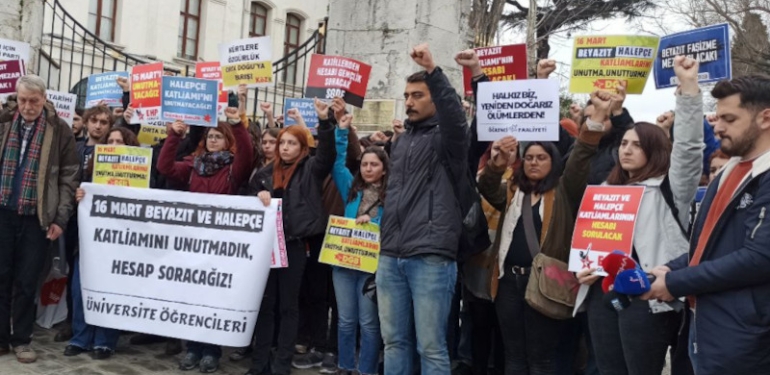 Beyazıt ve Halepçe Katliamlarının Yıldönümünde Katledilenler Beyazıt’ta Anıldı