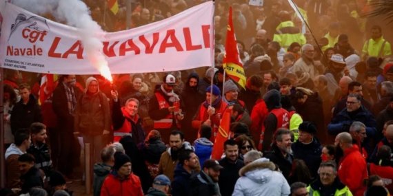 Fransa’da Emeklilik Yaşının 64’e Çıkarılmasına Karşı 6.  Genel Grev