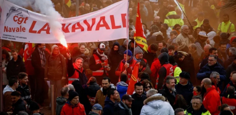 Fransa’da Emeklilik Yaşının 64’e Çıkarılmasına Karşı 6.  Genel Grev