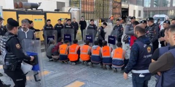 Haklarını İsteyen İnşaat İşçilerine Gözaltı