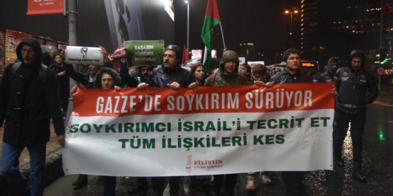 Filistin Eylem Komitesi’nden İsrail Konsolosluğu Önünde Protesto