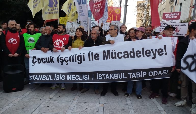 İSİG Meclisi ve İstanbul Tabip Odası’ndan Çocuk İşçiliğine Karşı Protesto