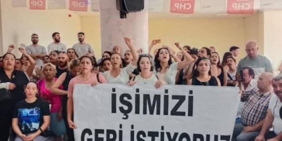 Çiğli Belediyesi İşçilerinden CHP Genel Merkezi Önünde Açıklama