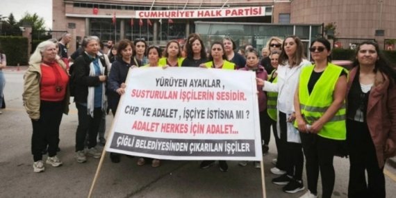 Ankara’ya Yürüyen Kadın İşçiler, CHP Genel Merkezi Önünde İşlerini Geriye İstedi