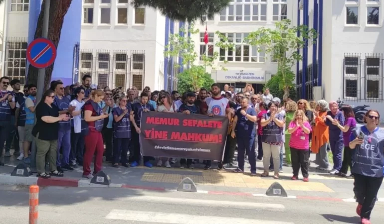 Ege Üniversitesi’nde Sağlık Çalışanları İş Bıraktı