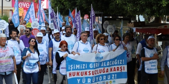 KESK’in KHK’lara Karşı Yürüyüşü Sürüyor