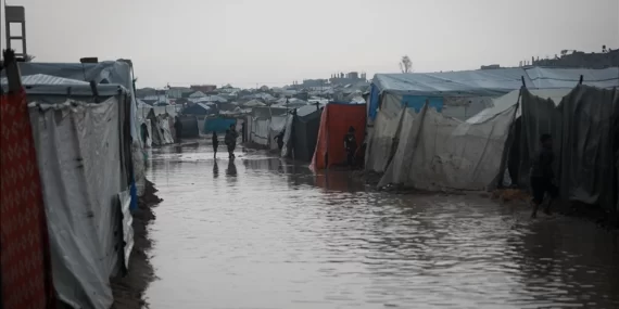 Gazze’deki Fırtına Nedeniyle 795 Bin Filistinli Sel Riski Altında