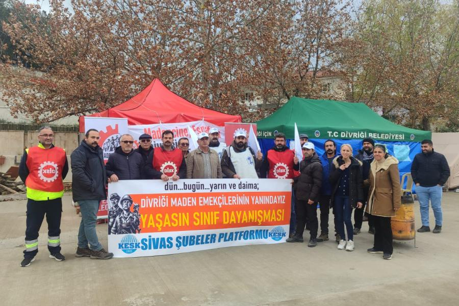 Divriği'de Madenciler Yürüyüş Yapacak 5 madenci divriği