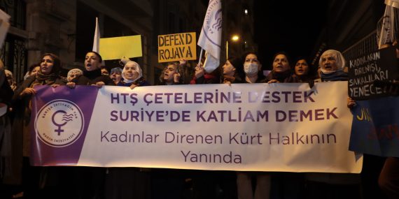 Kadınlardan Suriye Konsolosluğu Önünde Eylem