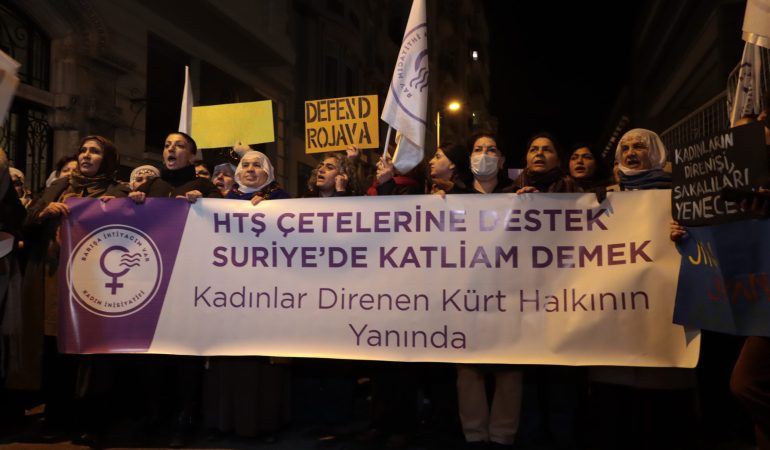 Kadınlardan Suriye Konsolosluğu Önünde Eylem