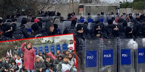 Patronun Evinin Önünde Nöbet Başlatan Migros İşçilerine Gözaltı