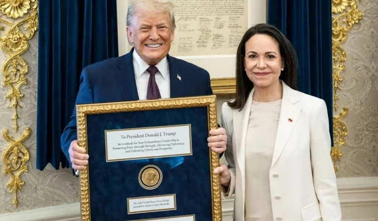 Venezuelalı Machado, Nobel Barış Ödülü’nü Trump’a Sundu