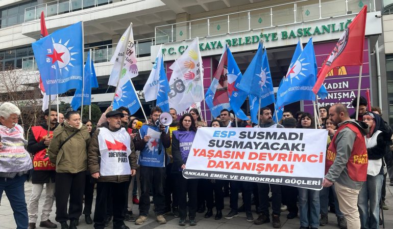 Ankara’da ESP’ye Destek Eylemi