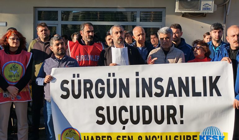 Mersin’de PTT Emekçilerine Sürgün Tepkisi