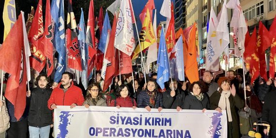 ESP’ye Yönelik Operasyon ve Gözaltılar Protesto Edildi