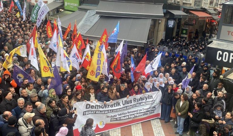 İstanbul’da Rojava Dayanışma Eylemi