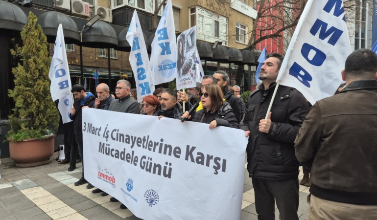 Ankara’da 3 Mart İş Cinayetlerine Karşı Mücadele Günü’nde Ortak Açıklama: ‘İş Cinayetleri Kader Değildir’