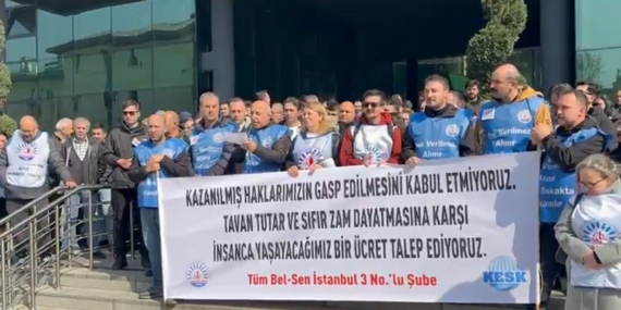 Kadıköy Belediyesi’nde Emekçiler Tavan Tutar ve Sıfır Zam Dayatmasına Karşı Eylem Yaptı