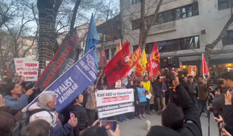 Ankara Emek ve Demokrasi Güçleri’nden ABD-İsrail Protestosu