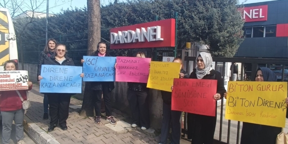 Dardanel İşçileri Tazminatları İçin Fabrika Önünde Eylemde