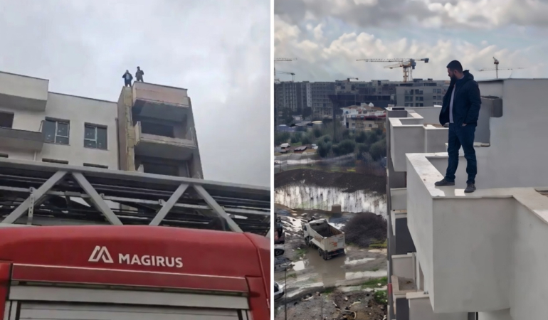 Antakya’da Emlak Konut Şantiyesinde İşçiler Çatıya Çıktı: 5 Aydır Ücret Ödenmiyor