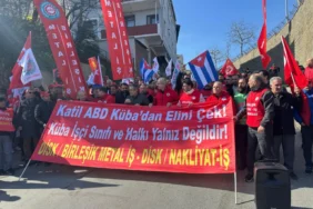 Sendikalar Küba Ambargosu ve İran Saldırılarını Protesto Etti 19 nak-iş