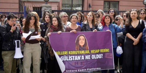 Ankara Kadın Platformu Adalet Bakanlığı Önünde Gülistan Doku Soruşturması İçin Açıklama Yaptı