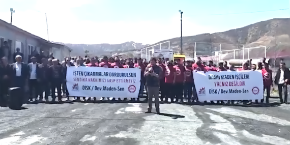 Dimin Maden’de İşten Çıkarmalara ve Sendika Düşmanlığına Karşı Eylem