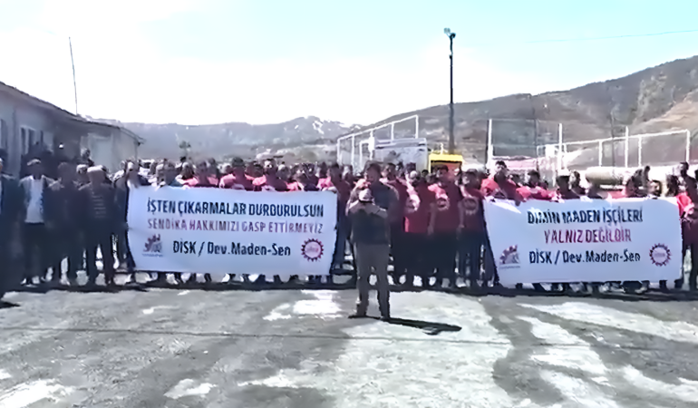 Dev Maden-Sen, Dimin Madencilik’te Sendikalaşma Sürecine İtiraz ve İşten Çıkarmalara Tepki Gösterdi