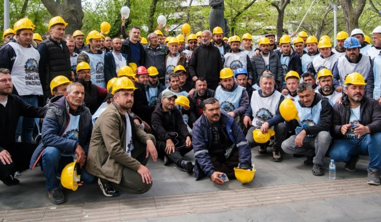 Doruk Madencilik İşçileri Ankara’da Açlık Grevine Devam Ediyor