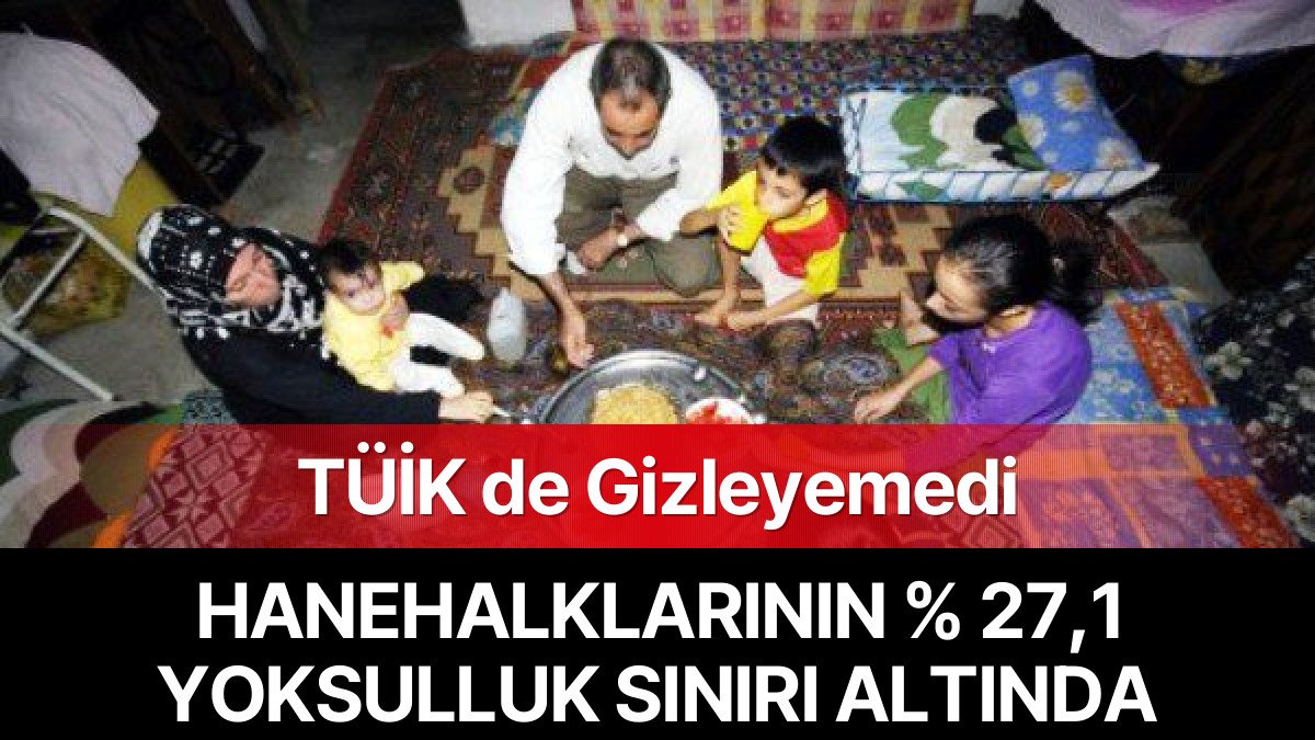 TÜİK Verileri: Geniş Ailelerden Oluşan Hanehalklarının Yüzde 27,1’i Yoksulluk Sınırının Altında
