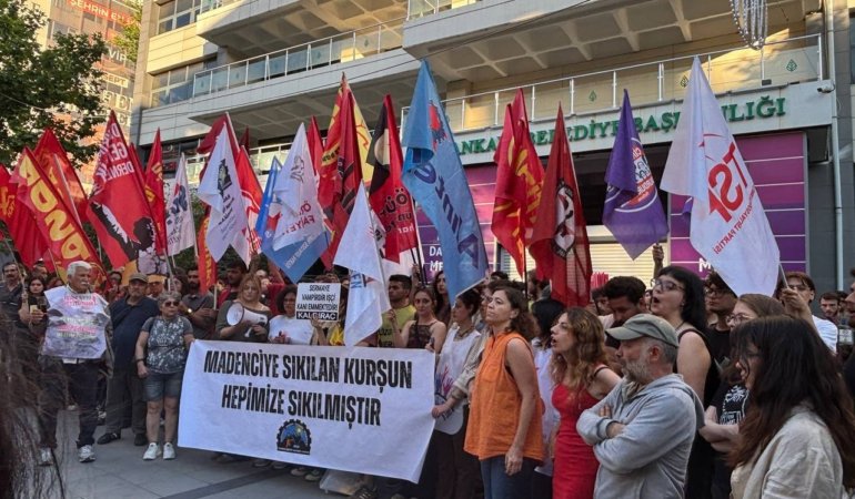Özşen Maden İşçilerine Yönelik Silahlı Saldırı Ankara’da Protesto Edildi