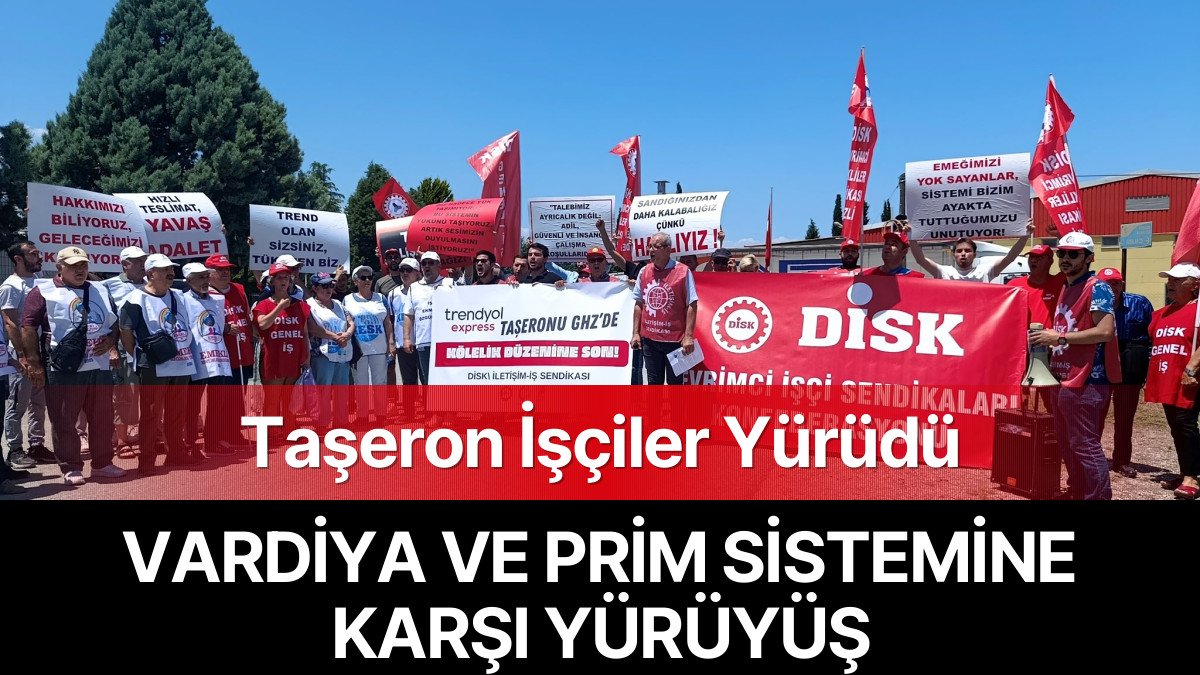 Denizli’de Taşeron İşçilerden Vardiya ve Prim Sistemine Karşı Yürüyüş