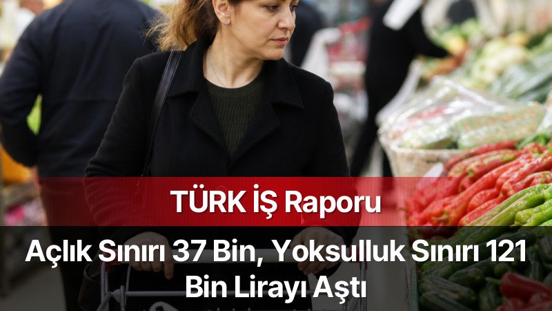 TÜRK-İŞ Verilerine Göre Ağustos’ta Dört Kişilik Ailenin Açlık Sınırı 37.388 TL’ye Yükseldi