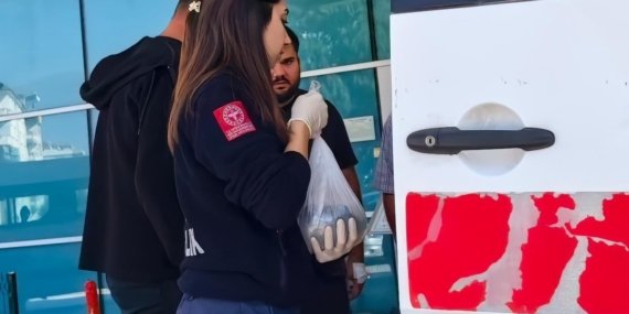 KOPAN PARMAĞINI BUZ TORBASIYLA TAŞIDILAR