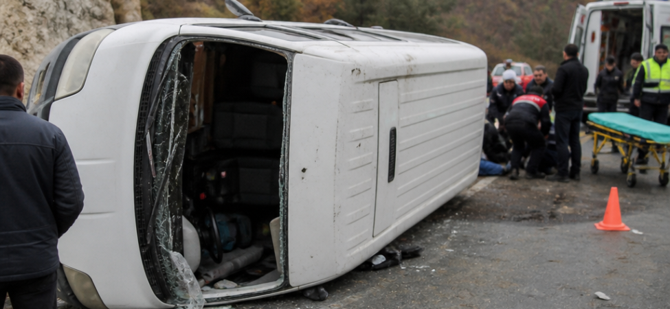 Kastamonuda-Yol-Iscilerini-Tasiyan-Minibus-Devrildi-1-Olu-4-Yarali-kai