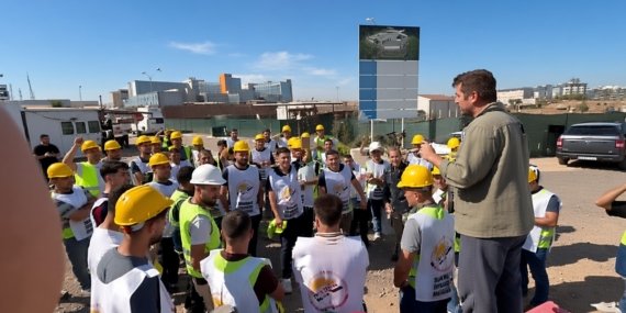 Diyarbakır Şehir Hastanesi Şantiyesinde Sendikalı İşçiler Eyleme Devam Ediyor