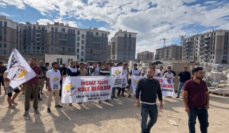 Arnavutköy Sazlıbosna’da İnşaat İşçilerinden Eylem: Hakkımızı İstiyoruz
