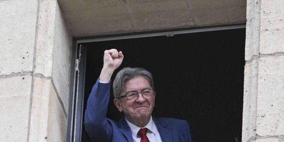 France Insoumise Paris election evening at Rotonde Stalingrad Jean Luc Melenchon NEWS 2nd round of legislative elections